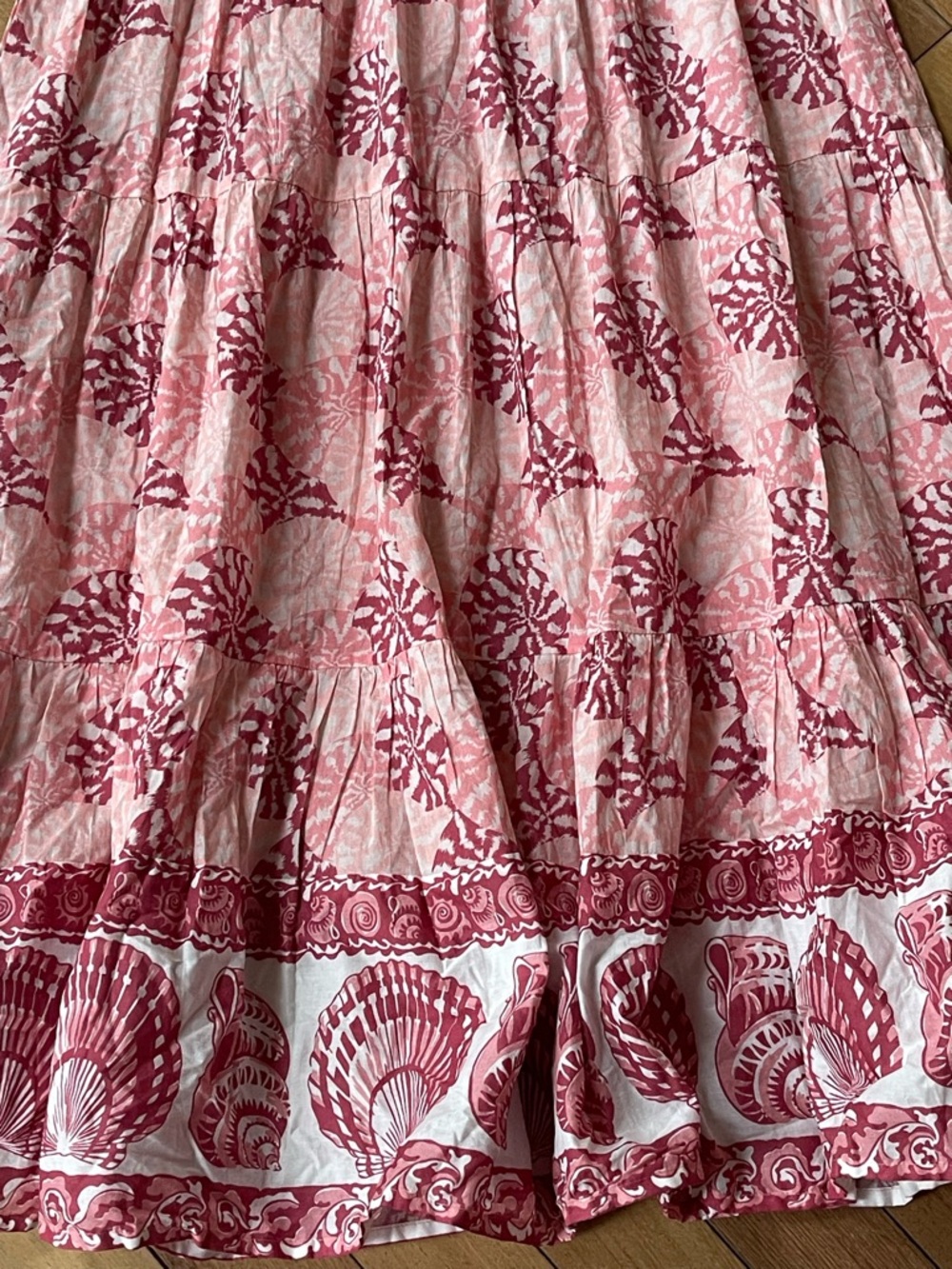 Tuckernuck Nautilus Print Long Sleeve Salty Paloma Caftan Boho Dress Pink XS NWT - Picture 8 of 16